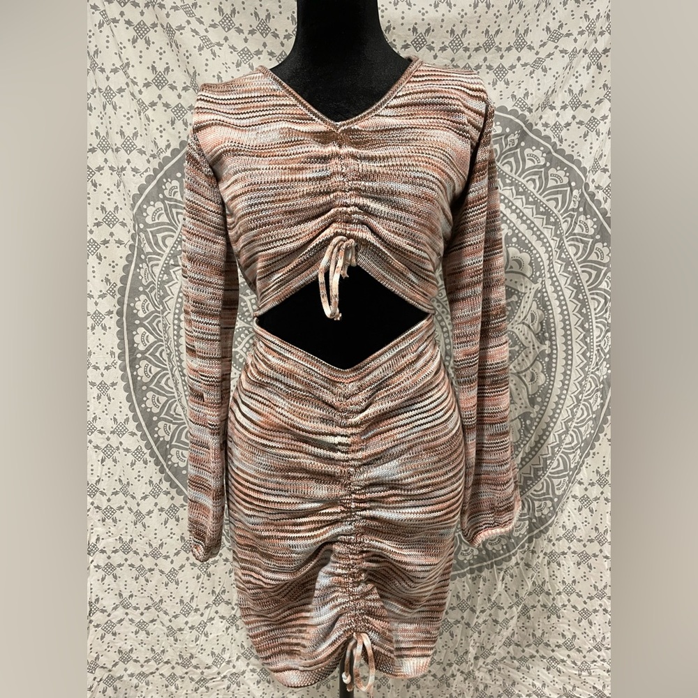 Long Sleeve Dress with Cut Out Detail